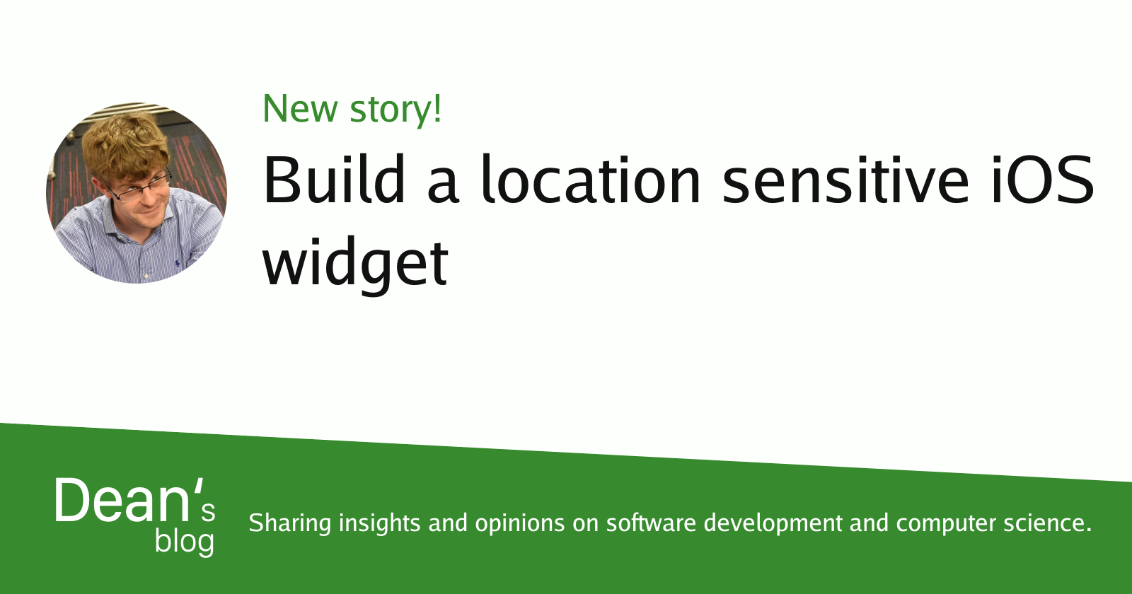 Build a location sensitive iOS widget — Dean’s blog
